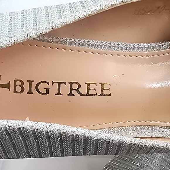 New Big Tree Silver Rhinestone Sequin High Heels - Picture 4 of 7